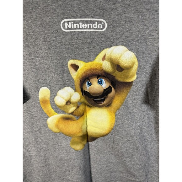 Nintendo SUPER MARIO 3D WORLD Wii U 3DS Launch Promo Shirt Adult Medium - Picture 7 of 7